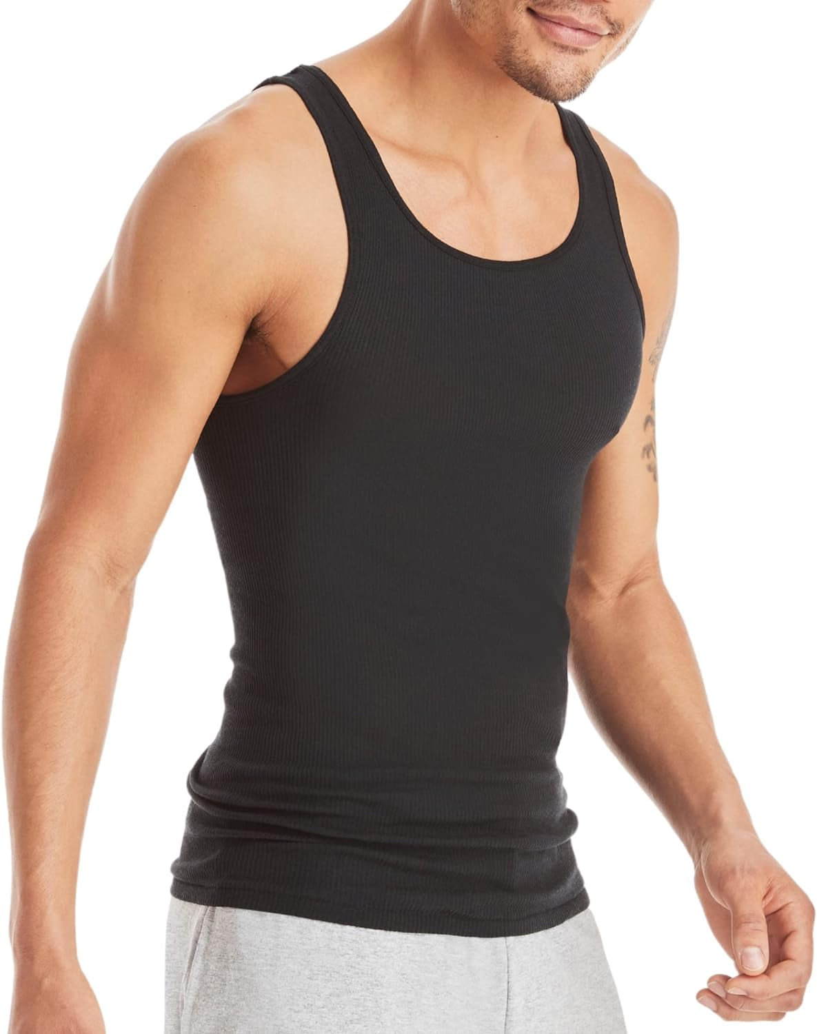 Men's Moisture-Wicking Cotton Tank Undershirts - 6 Pack for Ultimate Comfort