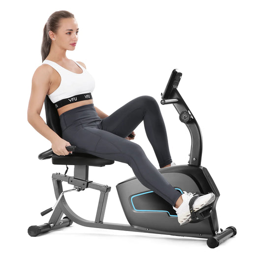Exercise Bike Recumbent Indoor Stationary Exercise Bike for Home Use with Pluse Monitor/Tablet Holder