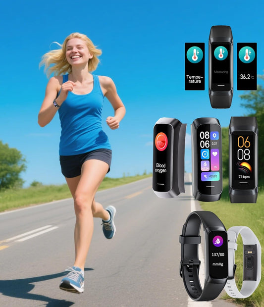 Fitness Trackers for Women Men, Oled Screen Heart Rate Sleep Monitor Step Tracker 25 Sports Modes IP68 Waterproof Smartwatch Activity Tracker, Smart Bracelet Fitness Tracker Watch with Blood Pressure